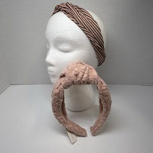 Stella & Ruby Textured Knotted Headband And France Luxe Headband Bundle Of 2 New